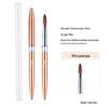 50% Mink Hair Nail Art Brush with Crystal and Metal Handle for Extensions and Carving