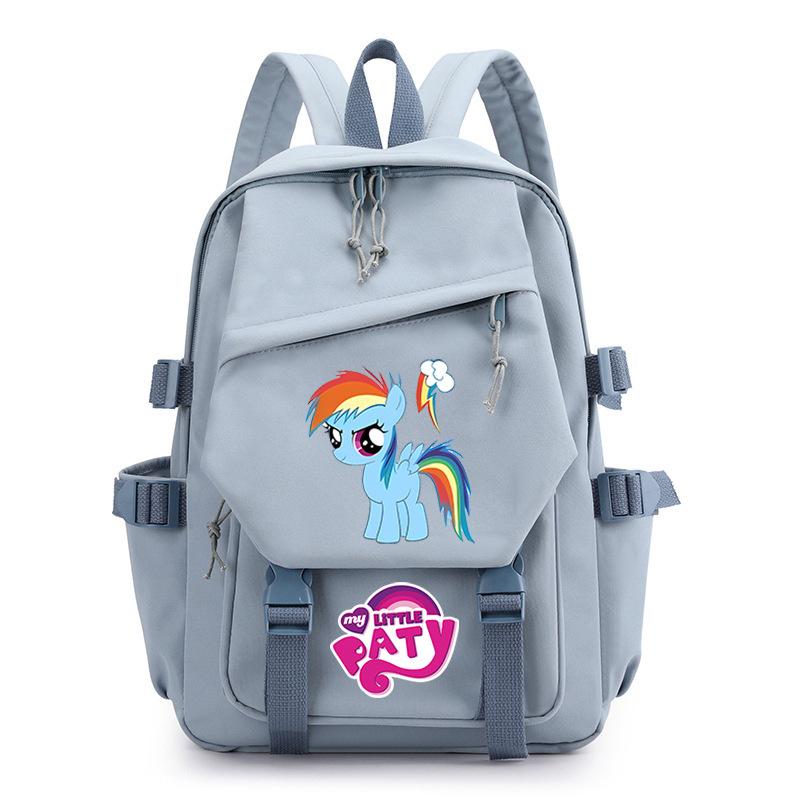 Pony Poly Rainbow Pony Printed Student School Bag Large Capacity Primary And Secondary School Student School Bag Children'S Backpack