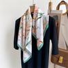 Luxury Brand Square Scarf Design Double Side Shawl Wrap 70cm Print Twill Silk Women Hijab Female Foulard Headband Bandana