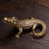1Pcs  Alloy Crocodiles Statue Decoration Vintage Mini Crocodiles Figurines Incense Holder Home Office Desktop Ornament Crafts