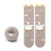 Autumn Winter Sweet Stockings Bowknot Imitation Mink Socks Winter Plush Warm Home Sleeping Socks Cartoon Cute Furry Tube Socks