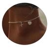 26 Initial Stainless Steel Anklet For Women Crystal Letter Heart  Color Chain Ankle Bracelet Summer Jewelry Accessories