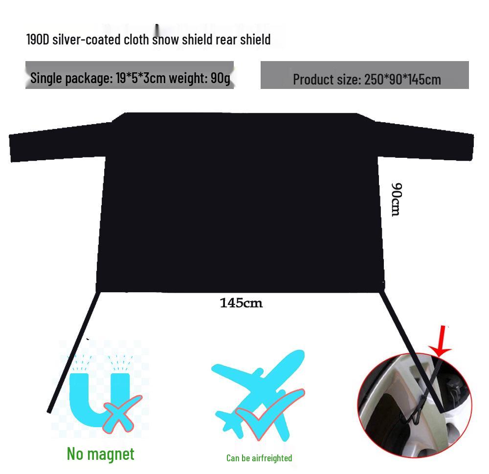 Universal Insulated Car Snow Cover with Magnets - Frostproof, Sunshade, All-Season Silver Coated Cloth