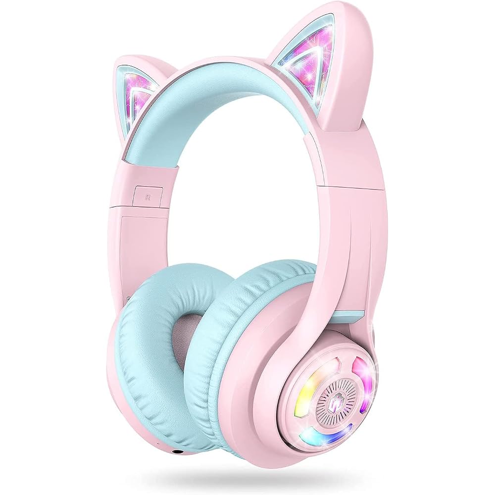 IClever BTH13 Wireless Kids Headphones Pink