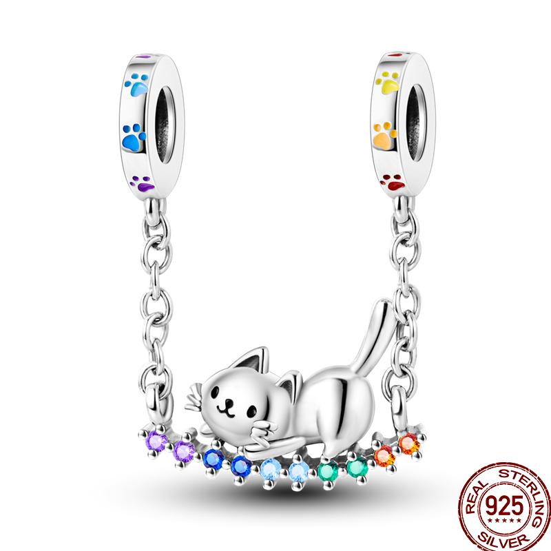 100% Copper Cute Pet Animal Owl Cute Puppy Pink Kitten Charm Beads Suitable For 3Mm Original Bracelet Diy