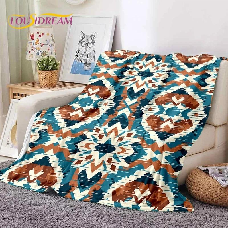 3D Lastest Nordic Turkish Bohemia Celt Soft Flannel Blankets,Throw Blanket Comfortable Blanket for Picnic Beds Sofa Home Bedroom