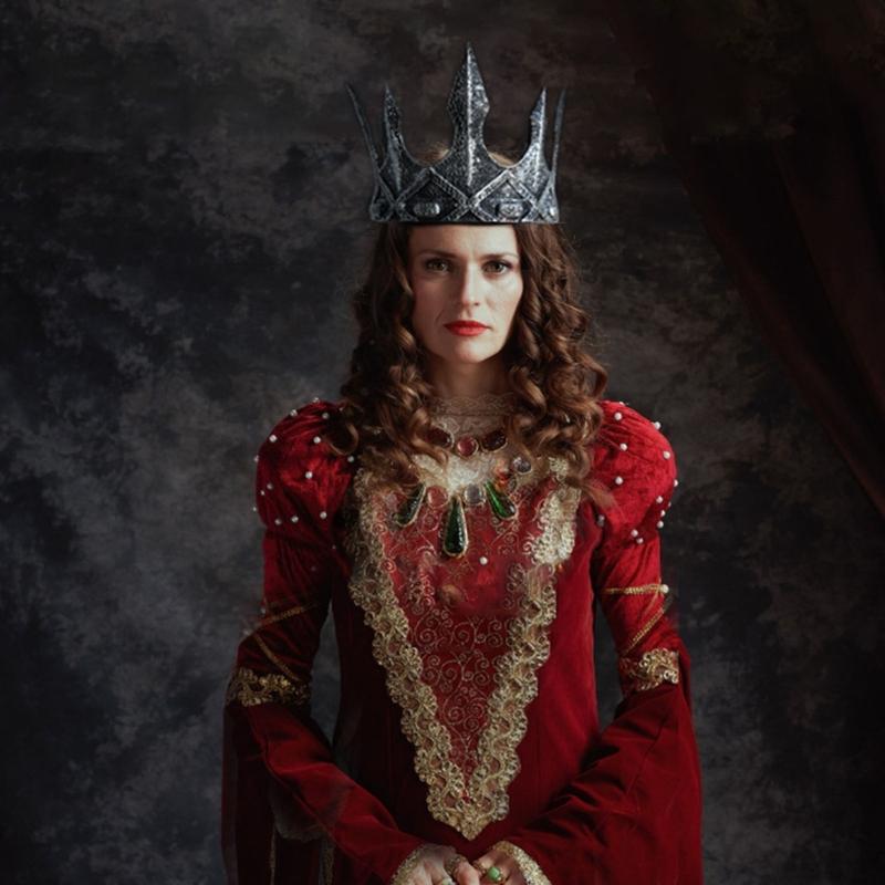 Medieval Vintage King Crowns With Crescents Designs Cosplay Accessory Headwear Crownpiece For Men and Kids School Event