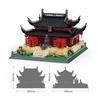 World Famous Culture Architecture Micro Diamond Block China Nanjing Confucius Temple Nanking Mini Building Brick Nanobrick Toys