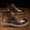 Fashion Men's Ankle Boots Luxury Brand Breathable Winter Boot for Men Motorcycle Comfortable Non Slip Snow Boots Men Work Casual Shoes