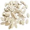 100 Pieces Rustic Wooden Oval Slices Supplies Cutout Decor Wood Plaques Blank for Thanksgiving Painting Writing Party Christmas