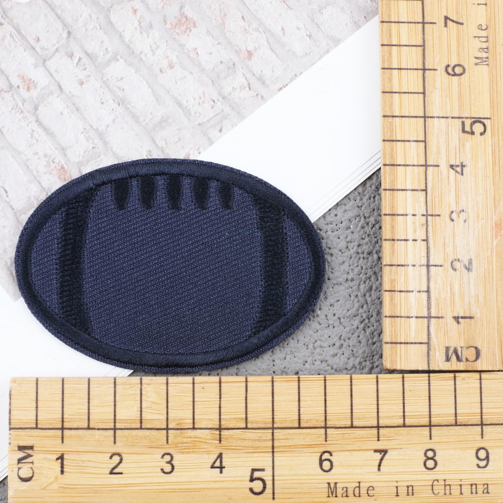 New Embroidery Cloth Sticker Navy Blue Twill Smiley Face Patch Sticker Computer Embroidery Chapter Boy Love Ironing Pentagram