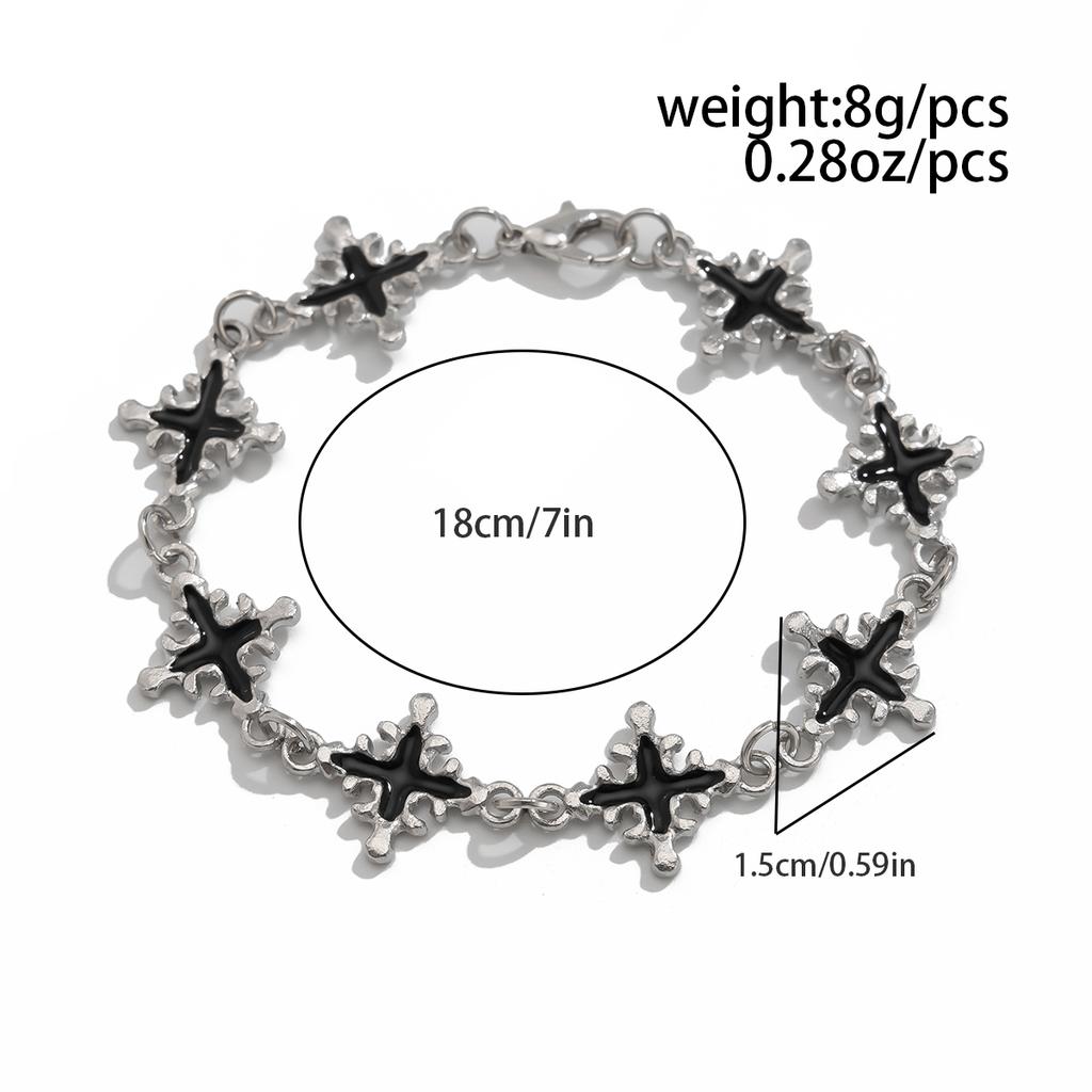 Ingemark Creative Jesus Cross Chain Bracelet for Man On Hand Hip Hop Charm Silver Color Bangles Christian Couple Jewelry Gift