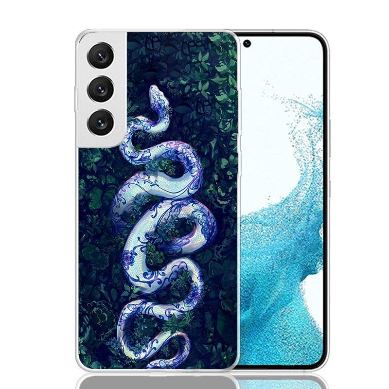 Animal Leather Snake Scales Phone Case For Samsung Galaxy S26 Ultra S23 S24 S25 Edge S20 FE S21 S22 Plus Soft Print Shell Cover