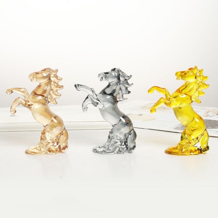 Figurina di Cavallo di Cristallo Statua di Cavallo in Vetro Fatta a Mano Figurina da Collezione Animale Fermacarte per Decorazioni da Tavolo per Casa e Ufficio