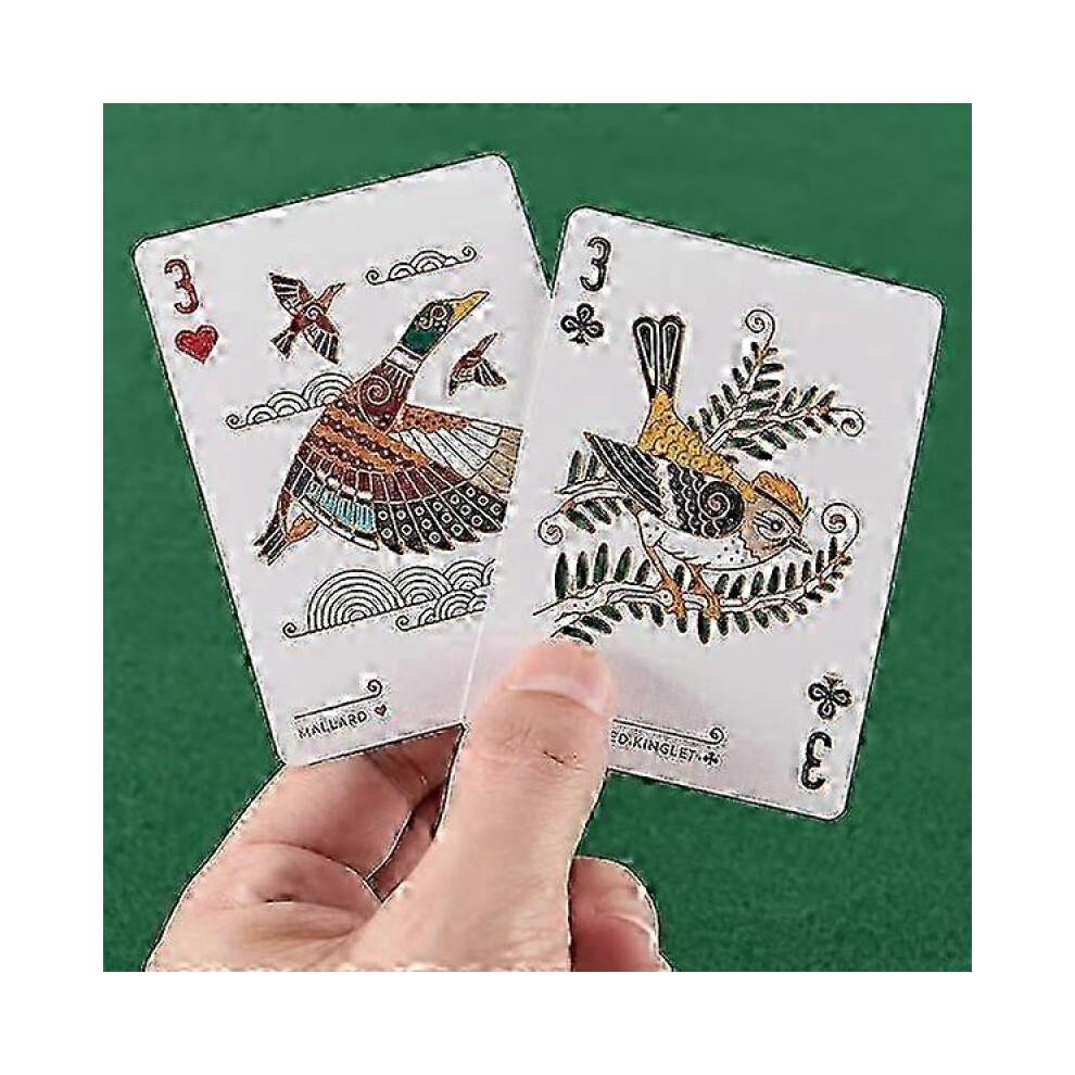 Vogel in der Hand Thema Spielkarten | 54 Stück Atemberaubende Individuelle Kunstwerke | Einzigartiger Vogel auf Jeder Karte im Deck