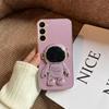 Plating 3D Astronaut Ring Holder Case For POCO F7 Ultra F7 Pro Soft Silicone Shockproof Protection Cover For POCO F7Ultra F7Pro