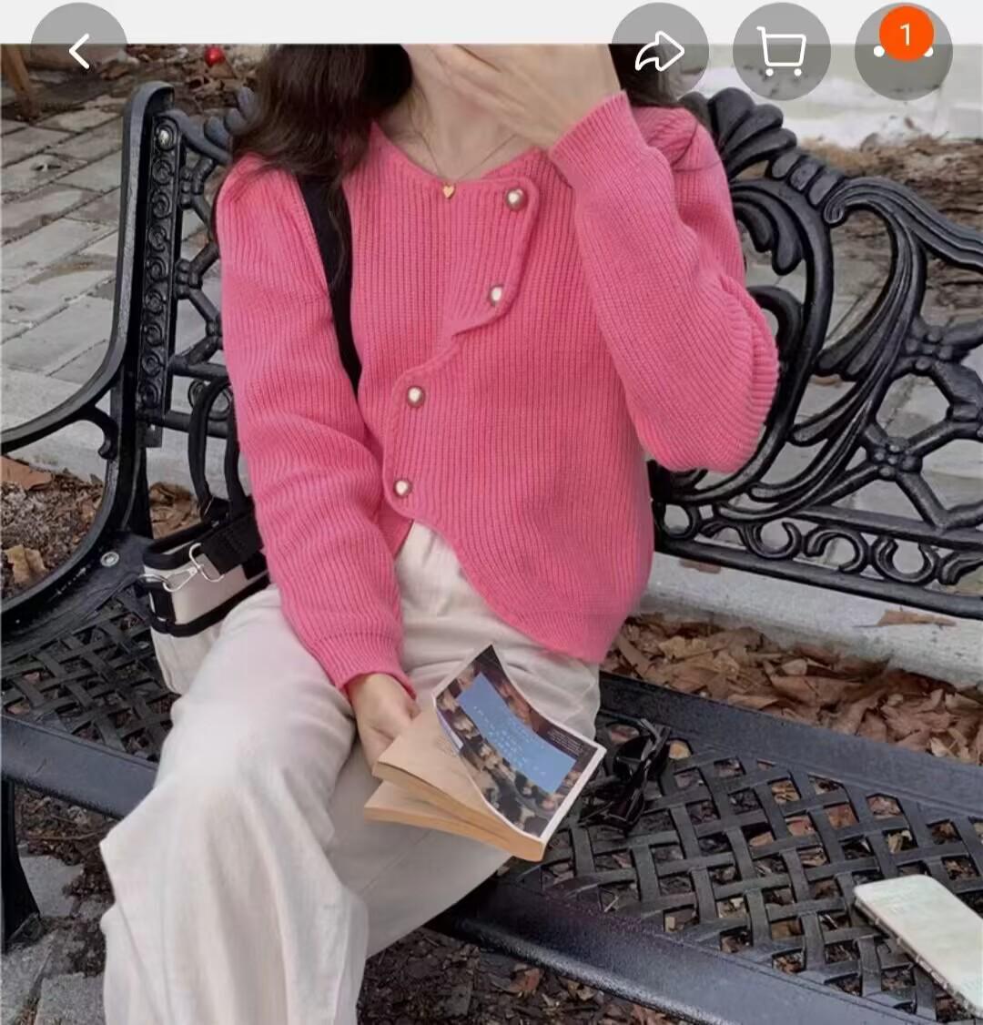 

2024 Chic Women’s Knitted Cardigan Sweater - Unique, Slim-Fit, Early Spring & Autumn Top One Size