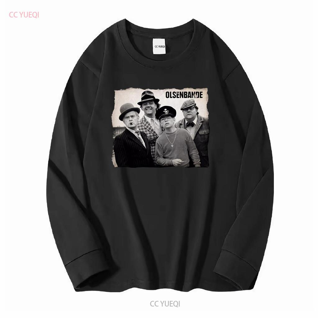 Olsenbande Egon Benny Kjeld Börge Yvonne Black T Shirt 552 vintage Washed Unisex Breathable Stretched Casual graphic Stylish