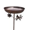 Standing Bird Bath Bowl ,Yard ,Gift ,Balcony, Fence, Deck Park Wildbird Drinking Porch Bird Feeder Tray with Stake