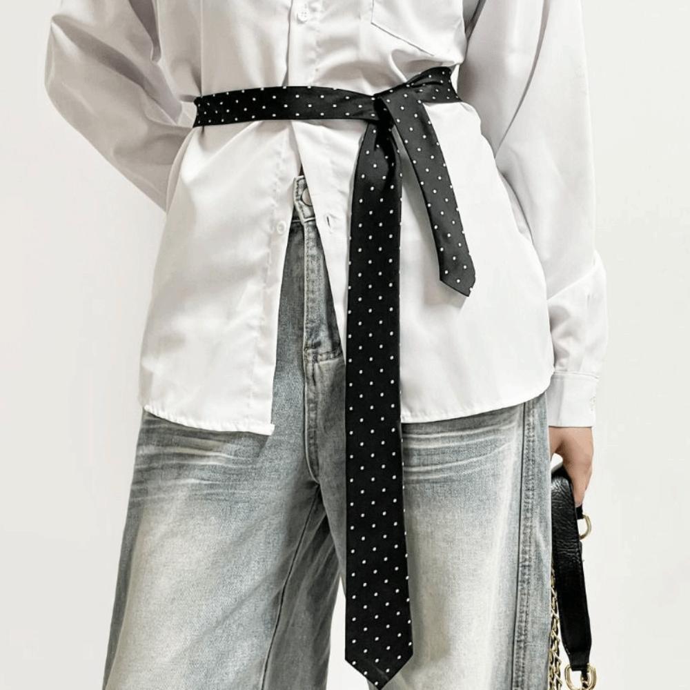 Korean Polka Dot Tie Bowknot Shirt Tie Decoration Casual Belt Accessories Men