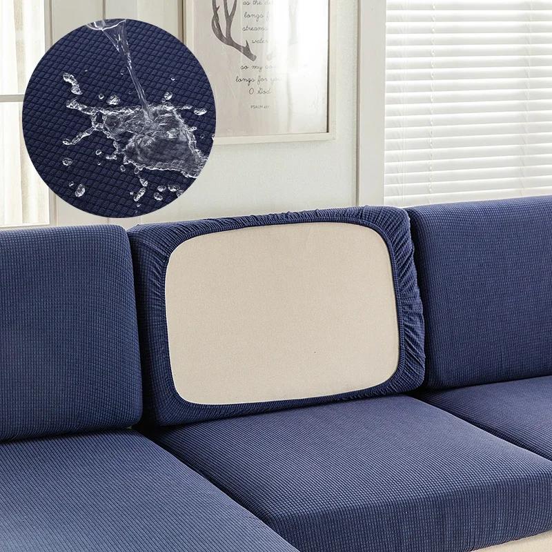 Sofa Seat Cushion Cover Stretch Waterproof Slipcovers Sofa Back Cover 1/2/3/4 Seater Couch Cover Chaselong Protector