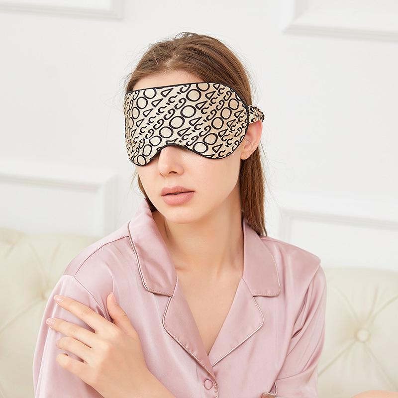 19 Mommy Double-Sided Mulberry Silk Blackout Eye Mask with Printed Logo - Ideal for Sleep, Travel, and Breaks