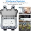 16A Outdoor Switched Waterproof Socket Wall Electrical Power Outlet Dual USB Ports 2 Gang