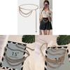 Womens Metal Waist Chain With Water Drip Rhinestones For Summer Festival Accessory