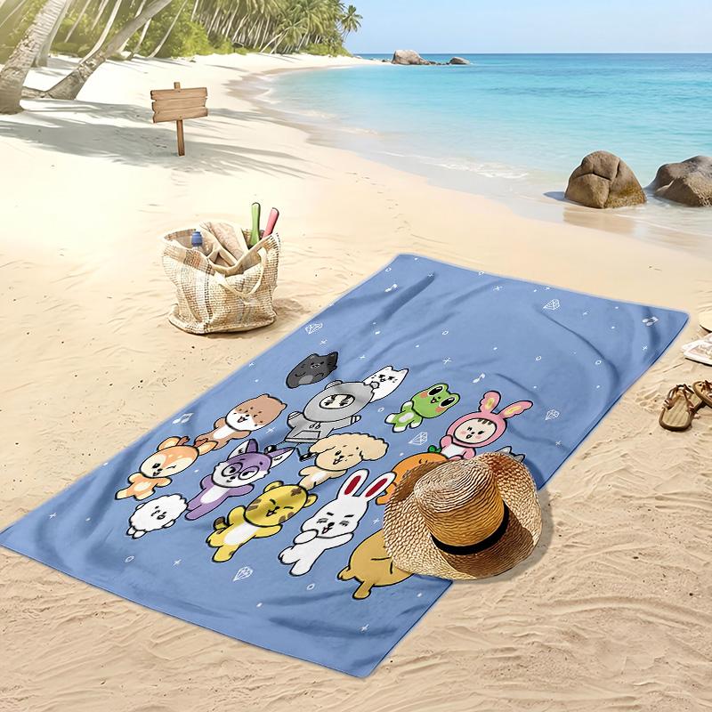 MINITEEN Printed Quick Dry Beach Towel Super Absorbent Soft Lightweight Bath Towel for Pool Summer Travel