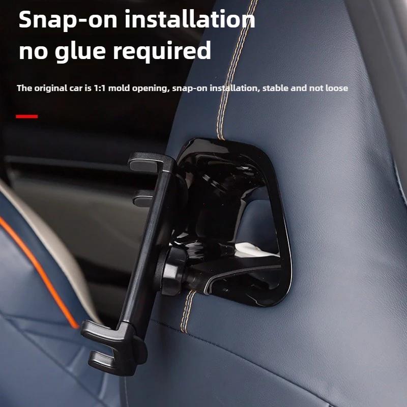 Car Phone Holder For BYD Atto 3 Song Plus Yuan Plus 22-24 Seagull Back Seat Bracket For IPAD Support Accessories Parts
