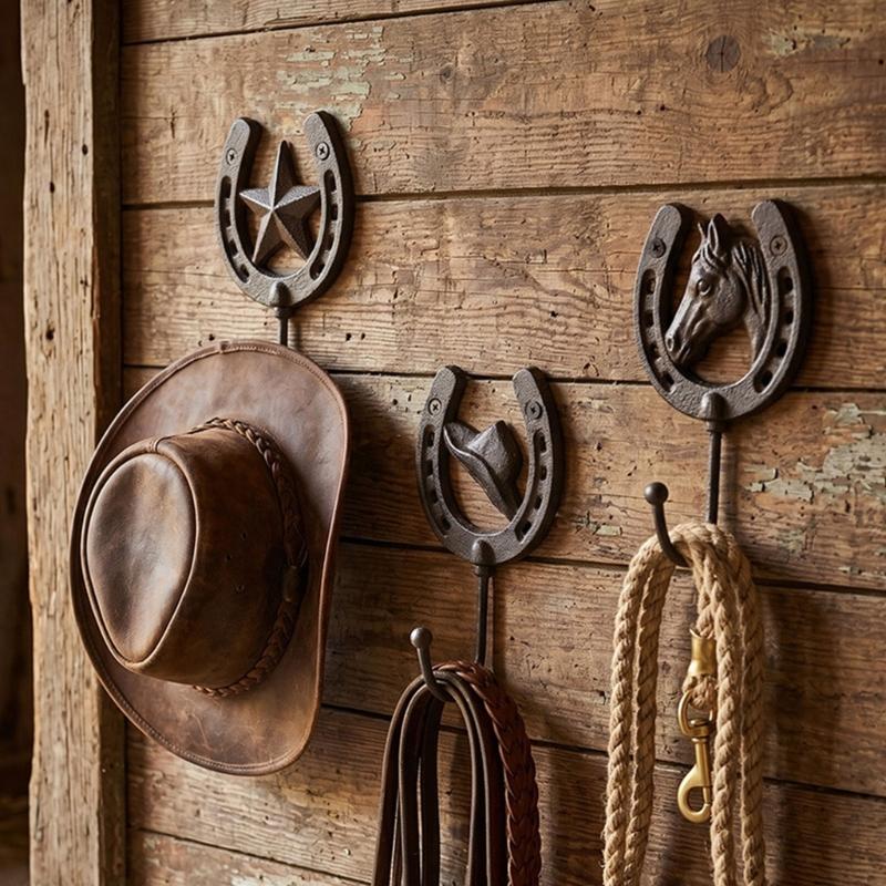 Entryway Wall Key Holder Hook In Metal for Daily Carry Items, Horseshoe Hook for Hallway or Room Entry Daily Use