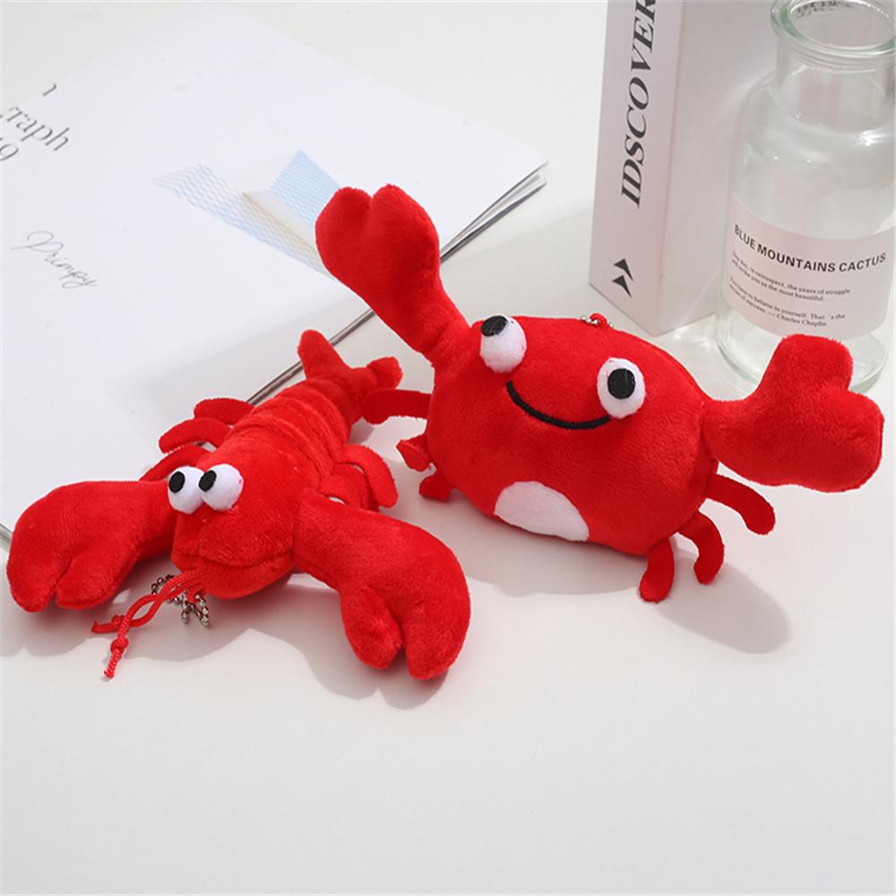 Red Crab Toy , NEW 13CM Crab Lobster Keychain Plush DOLL ; Plush Stuffed TOY