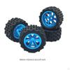 4 Pieces RC Car Wheels and Tires, Crawler Rubber Tyres with 8 Hex Wheel Hubs for 1/12