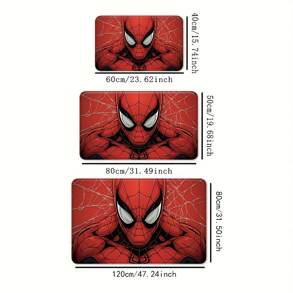 Marvel 1pc Cartoon Print Doormat, Red Suit with Spiderweb Background Pattern, Easy to Clean, Suitable for Home Entrances, Bat
