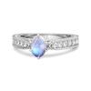 Moonstone Tapered Five-Stone Ring- 925 Sterling Silver