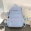 Schoolbag College Student Backpack Junior High School Student Computer Bag Korean Version Simple Girl Bow School Bag Large Capacity Backpack Female