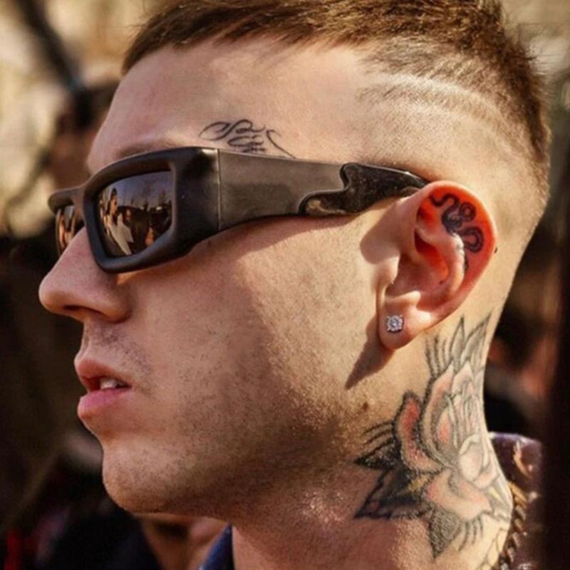 Big Frame Rectangle Sunglasses Women For Men Vintage Flat Top Sun Glasses For Men Luxury Brand Designer Steampunk Shades