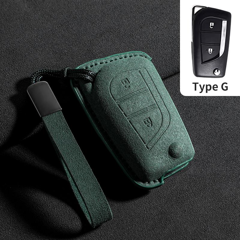 Zamszowe etui na kluczyk samochodowy Osłona skorupa Klamra Do Toyota Corolla Camry Highlander RaV4 Levin Reiz Hilux Akcesoria do breloczka samochodowego
