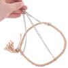 Bite Resistant Bird Rope Ring Swing Toys Metal Parrit Swing Stand Bird Hammock Perch  Home