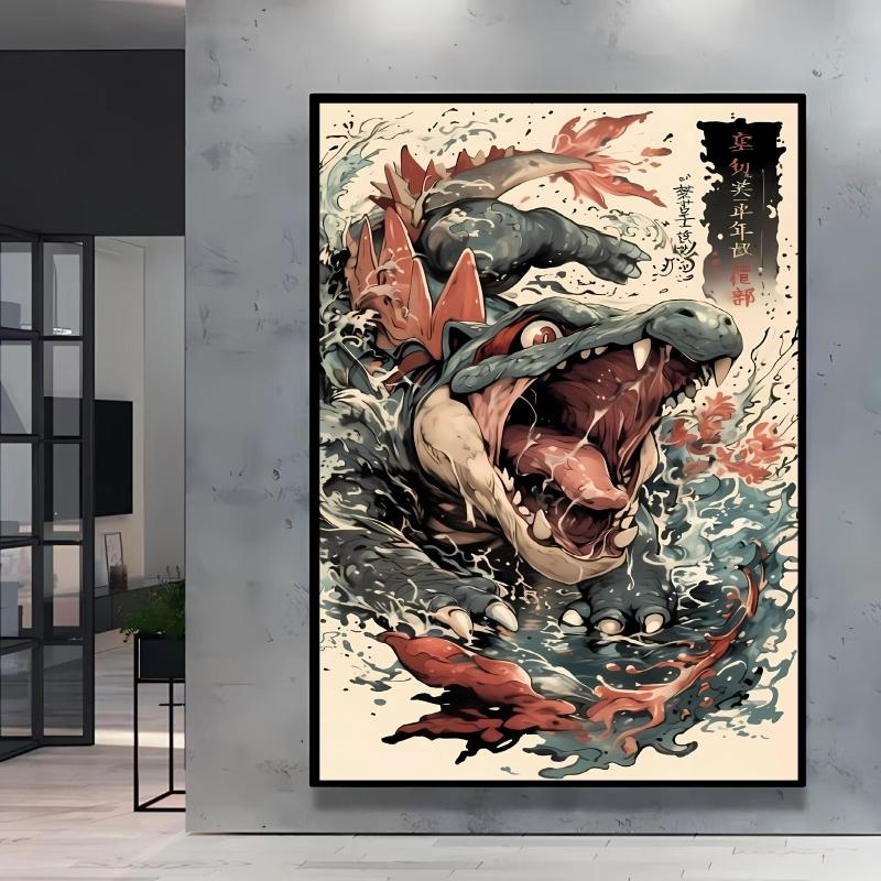Canvas Painting Pokemon Charizard Cool Character Poster HD Printing Not Fading Modern Home Children's Bedroom Decor Holiday Gift