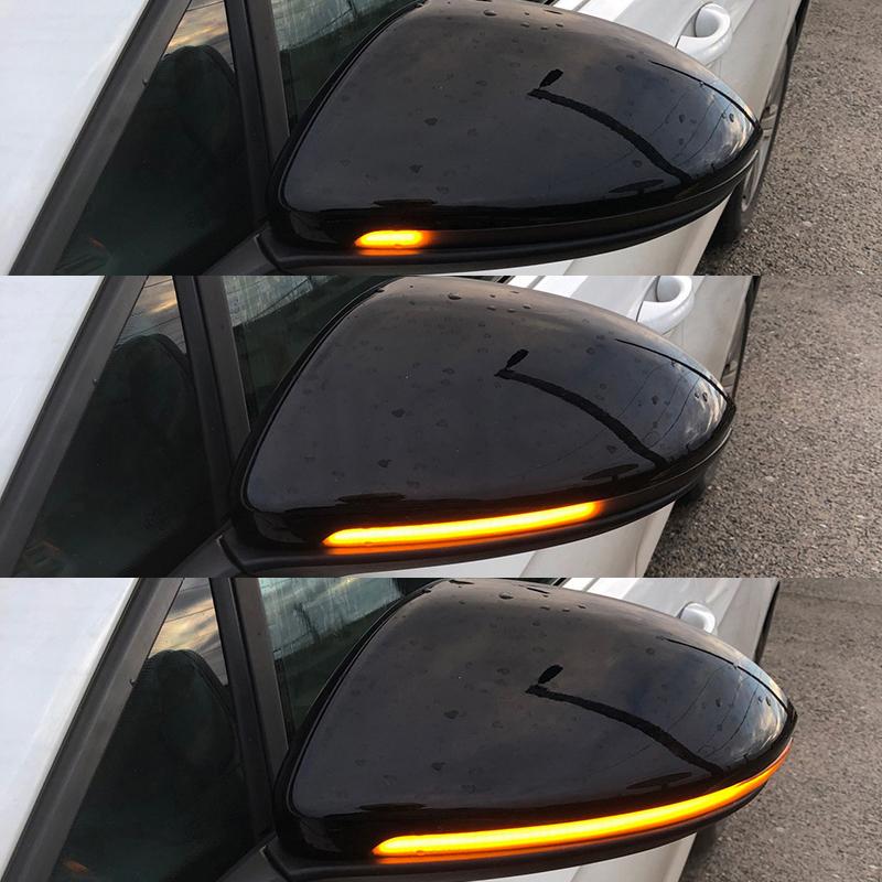 2Pcs For VW Golf 7 MK7 7.5 GTI R Sportsvan Touran L II LED Dynamic Turn Signal Blinker Repeater Side Mirror Indicator Light