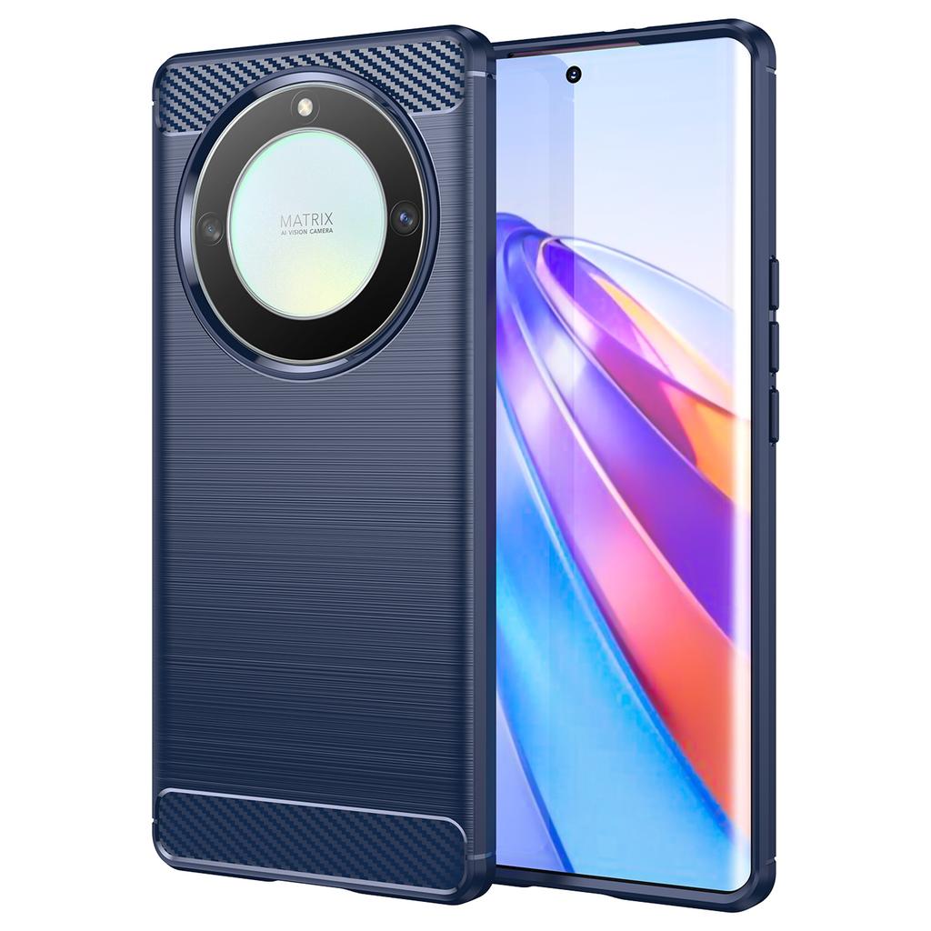 Pro Honor X9a 5G/X40 5G/Magic5 Lite 5G Pouzdro na telefon z TPU s texturou uhlíkových vláken, kartáčovaný kryt telefonu