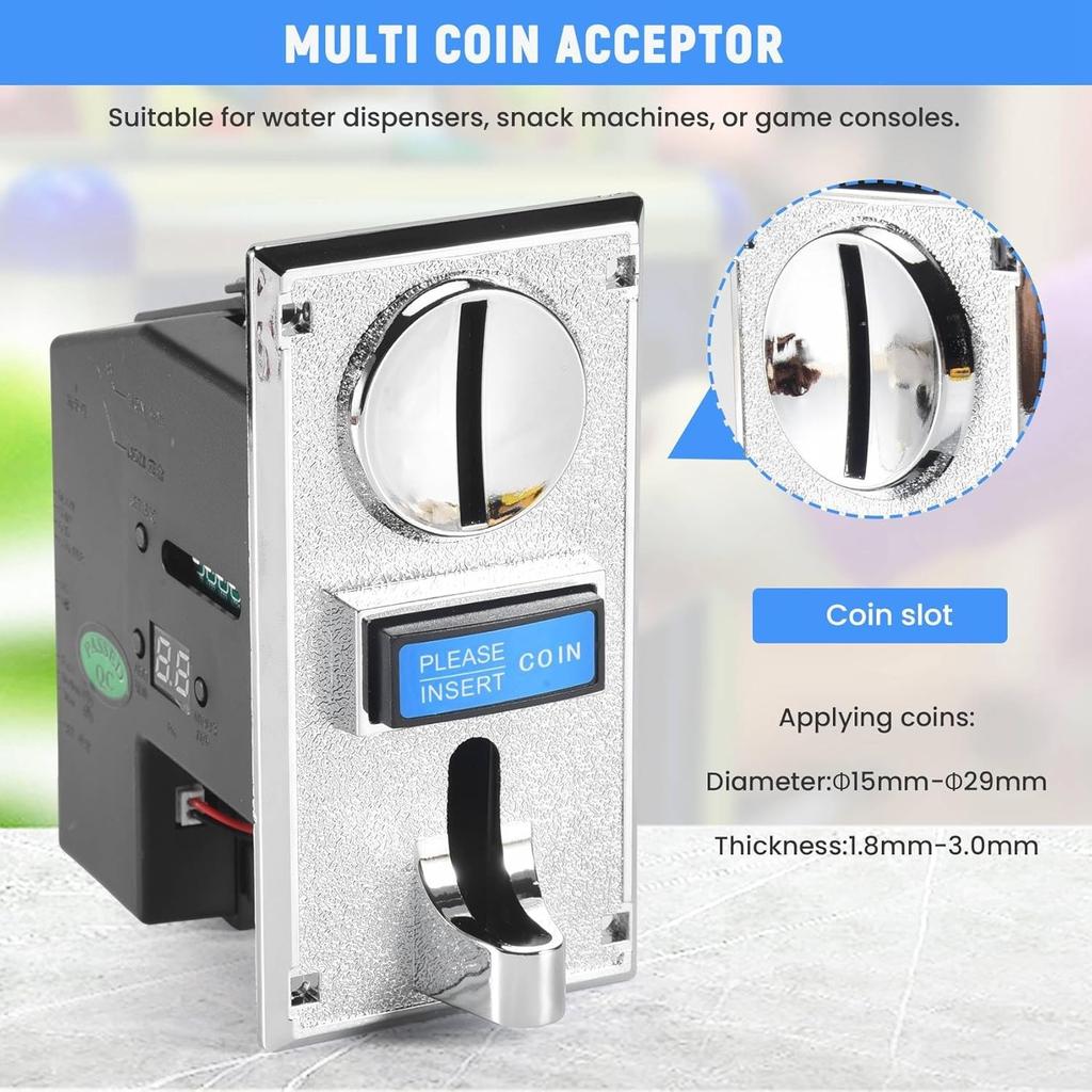 Uziurl Multi Coin Acceptor for Mechanism Vending Machine Mech Game