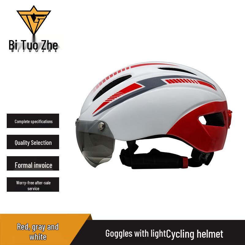 Bitozhe Cycling Helmet with Integrated Light & Visor