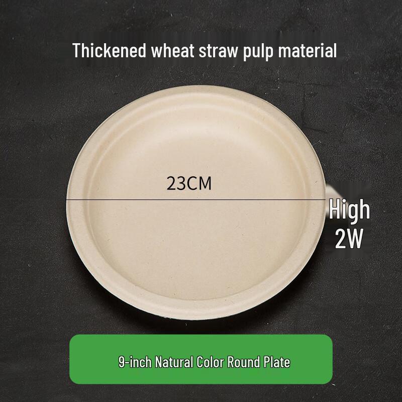 Heavy-Duty 9-Inch Round Disposable Paper Plates