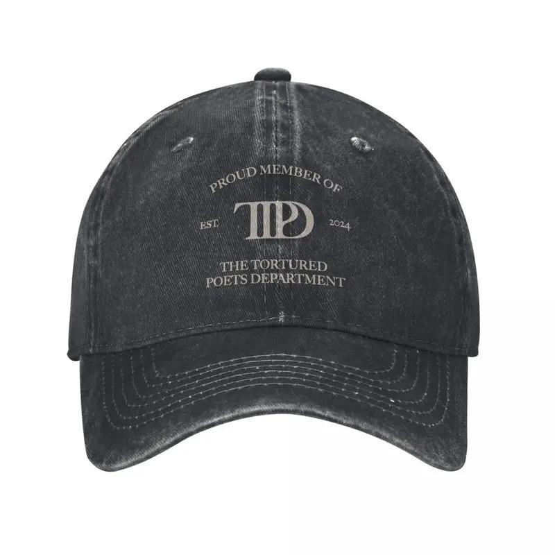 TTPD Men Women Vintage YK Cowboy Baseball Distressed Washed Retro Casquette with Tortured Poets Dept Print Lightweight S 1pc