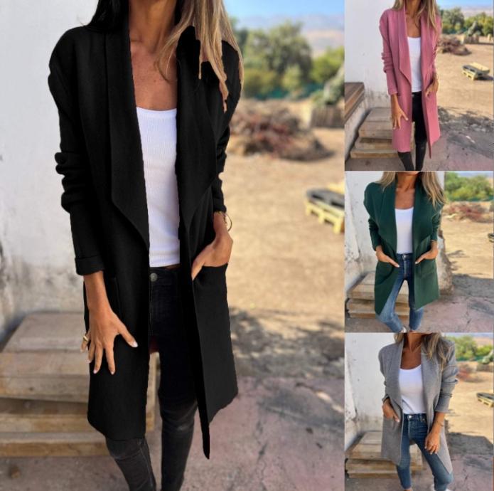 Women's Solid Color Slim-Fit Long-Sleeve Pleated T-Shirt, 2025 European & American Style
