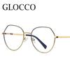 Luxury Anti Blue Light Glasses Men Women Oversized Metal Irregularity Eyeglasses Fashion Ultralight Computer Reading Glasses +2