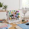 60 Slots Rotating Bobbin Thread Organizer DIY Sewing 3D Printed Sewing Thread Spool Holder Hand Crank Handmade Sewing Spool Rack