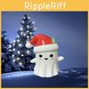 Adorable Ghost Resin Figurine With Christmas Hat Ideal For Birthday Party And Holiday Decor